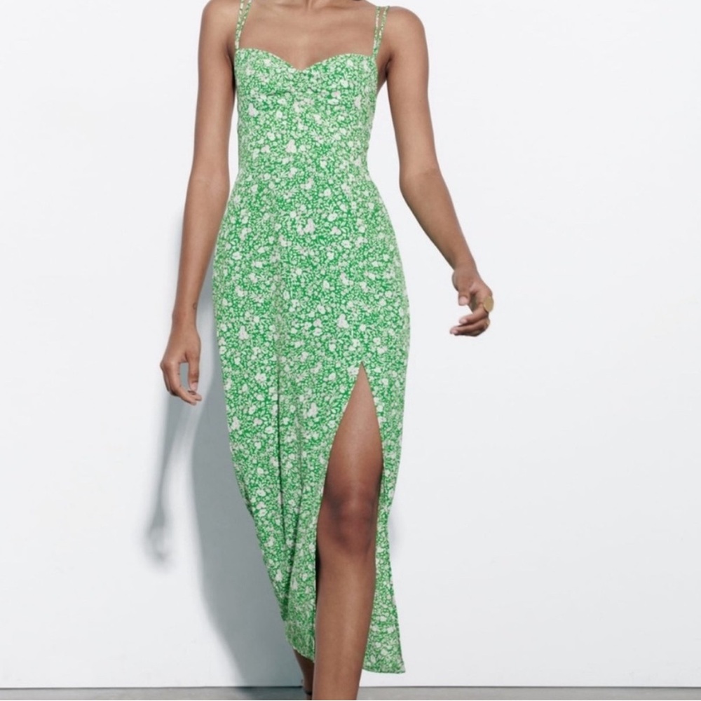 Zara midi floral dress NWOT